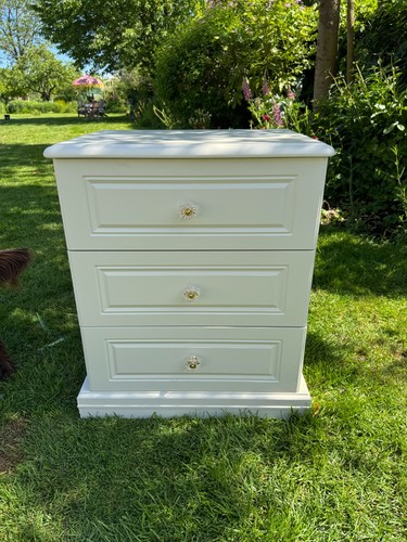 Modern white bedside cabinet - bedside,