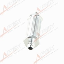6AN AN-6 AN6 Billet Aluminum 30 Micron Magnetic Fuel Filter Fitting Silver