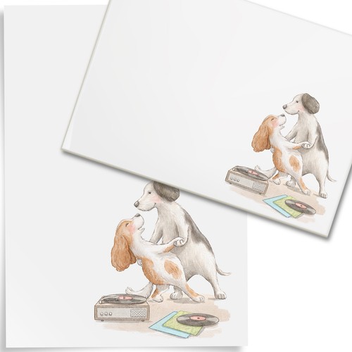 Dog letter writing set - writing, a5