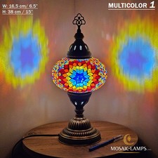 Turkish Mosaic Table Lamps, Regular Style (Large Size), Desk Lighting