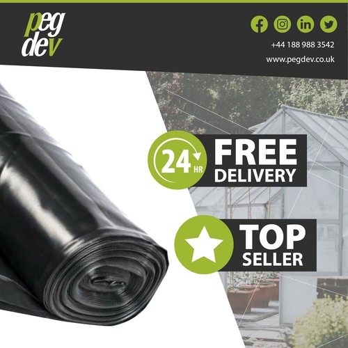 500g black polythene - black, plastic