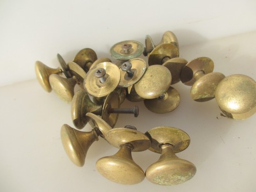 Vintage brass cabinet knob - brass,