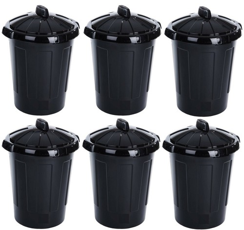 80l black plastic - black, dustbin