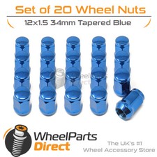 Blue Wheel Nuts (20) 12x1.5