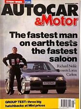 AUTOCAR MAGAZINE 28-NOV-90 -