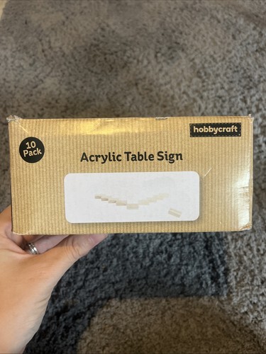 Acrylic table signs pack - table,