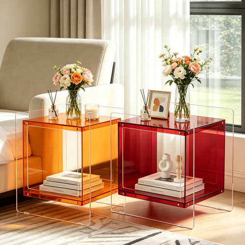 Acrylic side table - acrylic, end