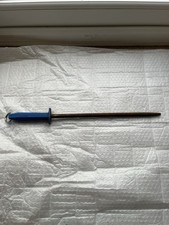 Vintage Granton Butchers Sharpening Steel 50 cm Blue Handle Made in England