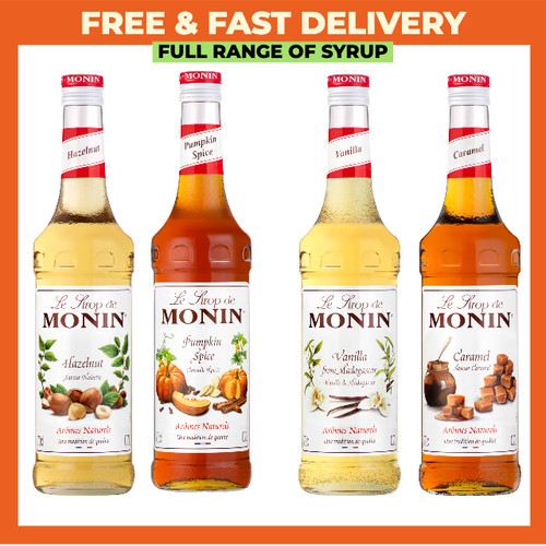 Monin coffee syrups - coffee,