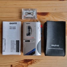 Sanyo TRC-680M MicroCassette Voice Recorder Dictaphone Dictation Talk Book - VGC