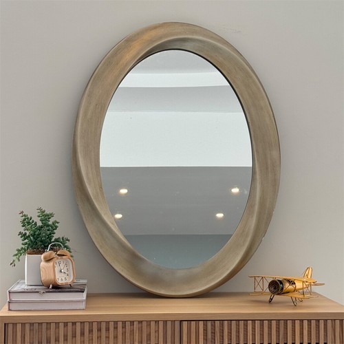 Antique gold oval - gold, rustic