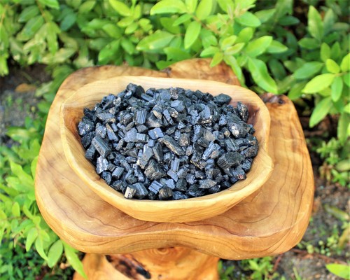 Rough black tourmaline chips - rough,