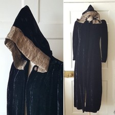 VTG  1930s  Black Silk Velvet