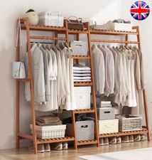 Large Wooden Clothes Rail Rack
