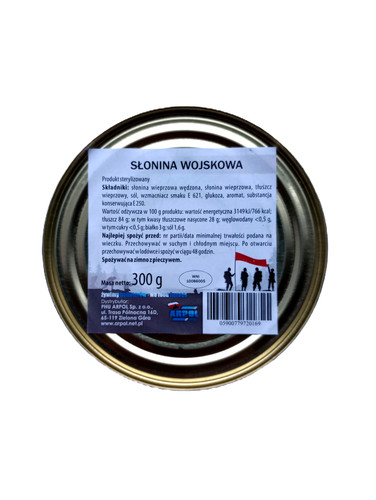 Polish military canned bacon - military,