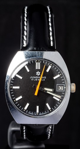 Junghans black dial orange - junghans,