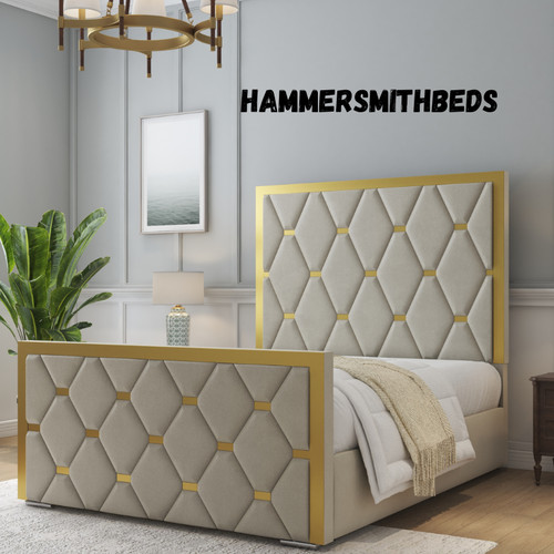 Golden plated bed - plated, frame