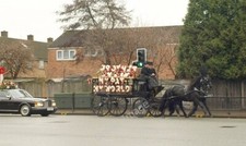 Photo 6x4 Funeral, Plaistow West Ham/TQ4083 A horse-drawn hearse heads a c2011