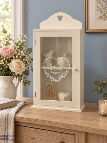 Shabby chic display cabinet - shabby,