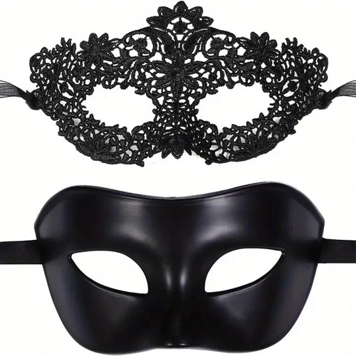 Black masquerade masks - masquerade,
