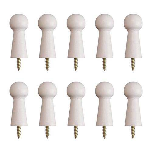 10pcs wooden coat hooks shaker - 10pcs,