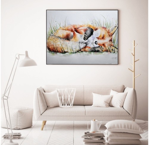 Original fox watercolour - original,