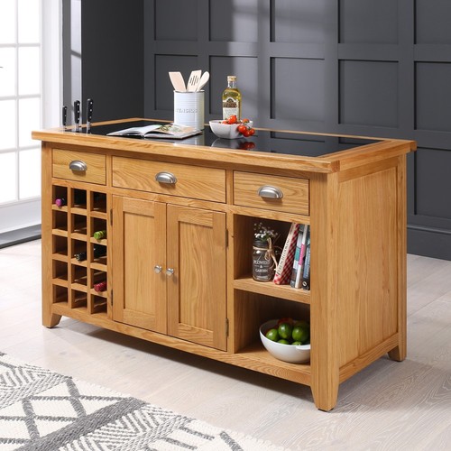 Cheshire kitchen island oak - island,