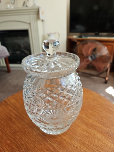 Tutbury crystal lidded - lidded, biscuit