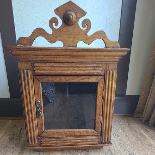 Oak grandfather clock case - oak, top