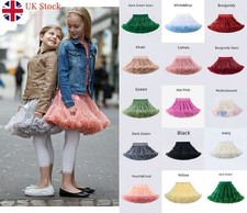 UK Girls Kids Womens Tutu Skirt Dance Puffy Petticoat Party Ballet Fluffy Layers