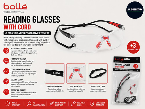 Bolle safety reading glasses - reading,