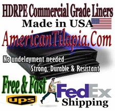 Pond Liner 30 Mill, 25x40 HDRPE, Strong, UV Resistant,Durable, Free Shipping! K9