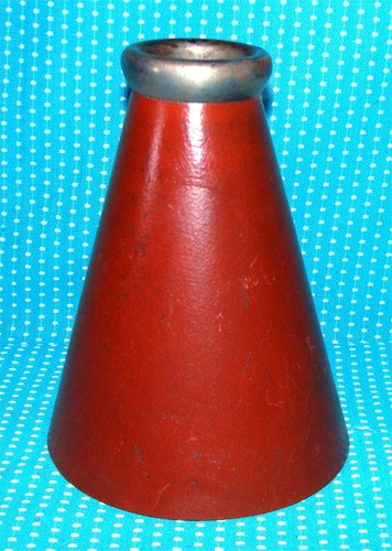 Vtg antique megaphone - megaphone, burgundy