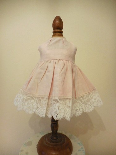 Pink cotton and lace - pink,