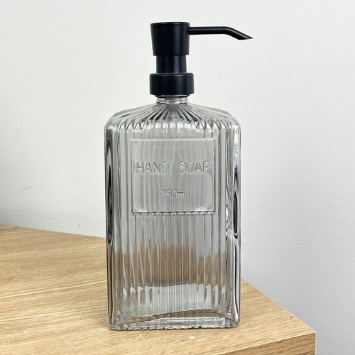 Vintage glass soap dispenser - glass,