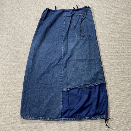 Vintage denim maxi skirt - vintage,