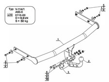 Swan Tow Bar For VW Polo 3/5