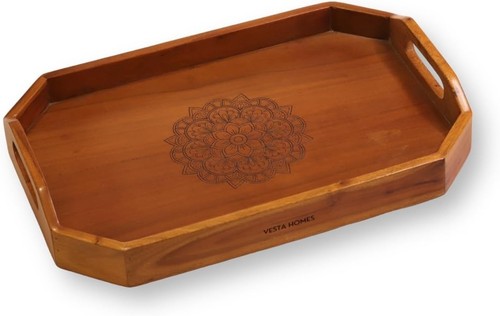 Wooden serving tray breakfast - serving,