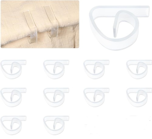 Clear tablecloth clips 10pcs - clips,