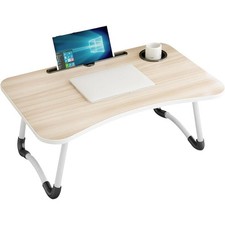 Beige Laptop Bed Table 60 x 40