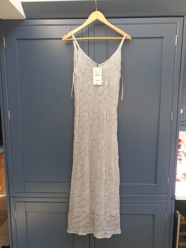 Zara silver crochet maxi dress - zara,