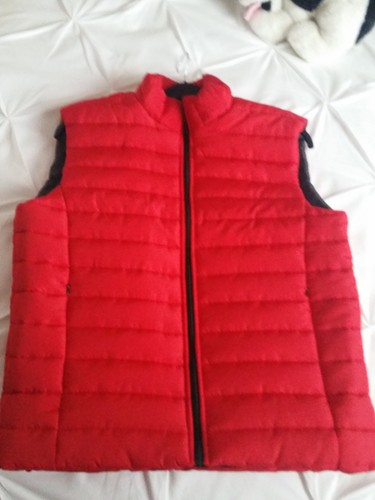 Ladies red gilet sleeveless - red,