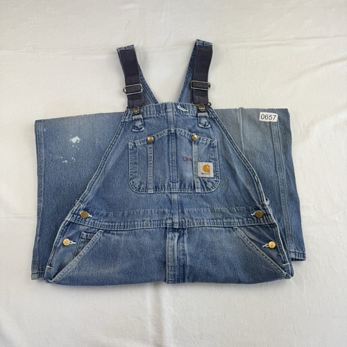 Vintage carhartt denim bib - vintage,