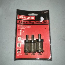 NEW CRAFTSMAN 3pc. PLUG CUTTER