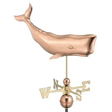 Large Whale Copper Weathervane