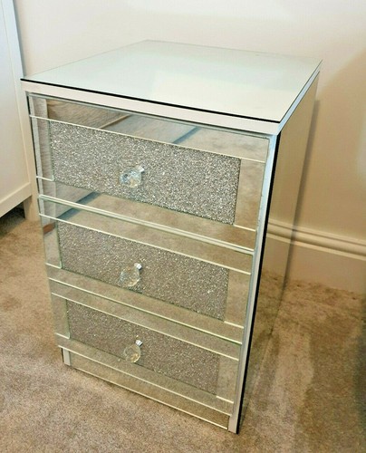 Silver glitter mirror - silver, glass