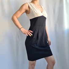 NEW! Twin Set Simona Barbieri Fit & Flare Dress Size M Silk Viscose Stretch