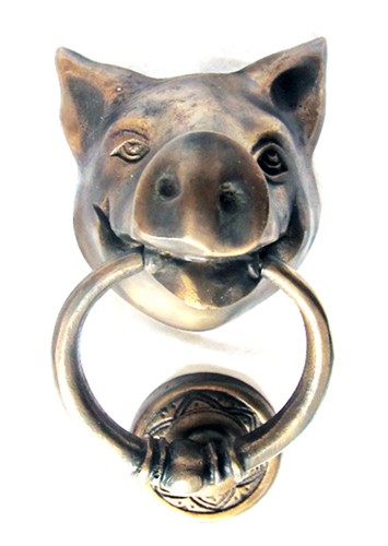 Solid brass door - brass, knocker