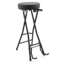 Tiger Guitar Stool / Stand, Foldable Seat with Built in Guitar Stand & Footrest