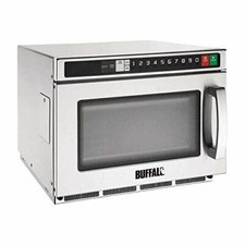 Buffalo Programmable Compact Microwave Oven in Silver - 1800W